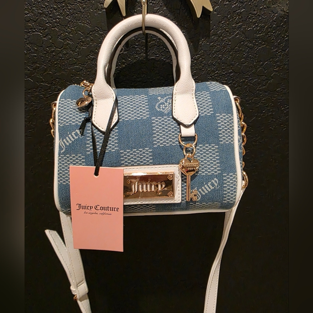 NWT Juicy Couture Miss Independent Crossbody - Med Wash Denim
